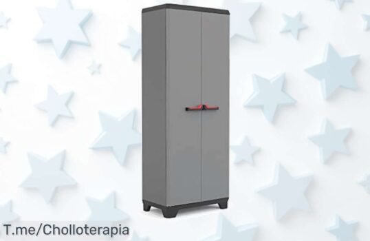 Armario escobero resistente con baldas de hasta 10 kg y panel anti polvo diseño plegable un super chollo con descuento brutal que vuela aprovecha ya este ofertón precio loco