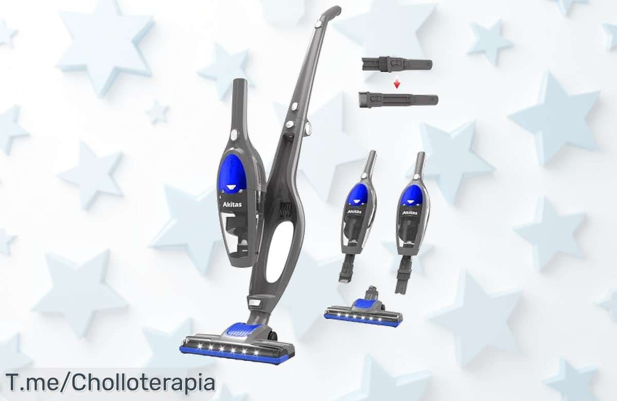 Aspirador sin cable Akitas 2 en 1 con luces LED y batería potente sale a precio loco nunca visto aprovecha este ofertón limitado antes que se agote