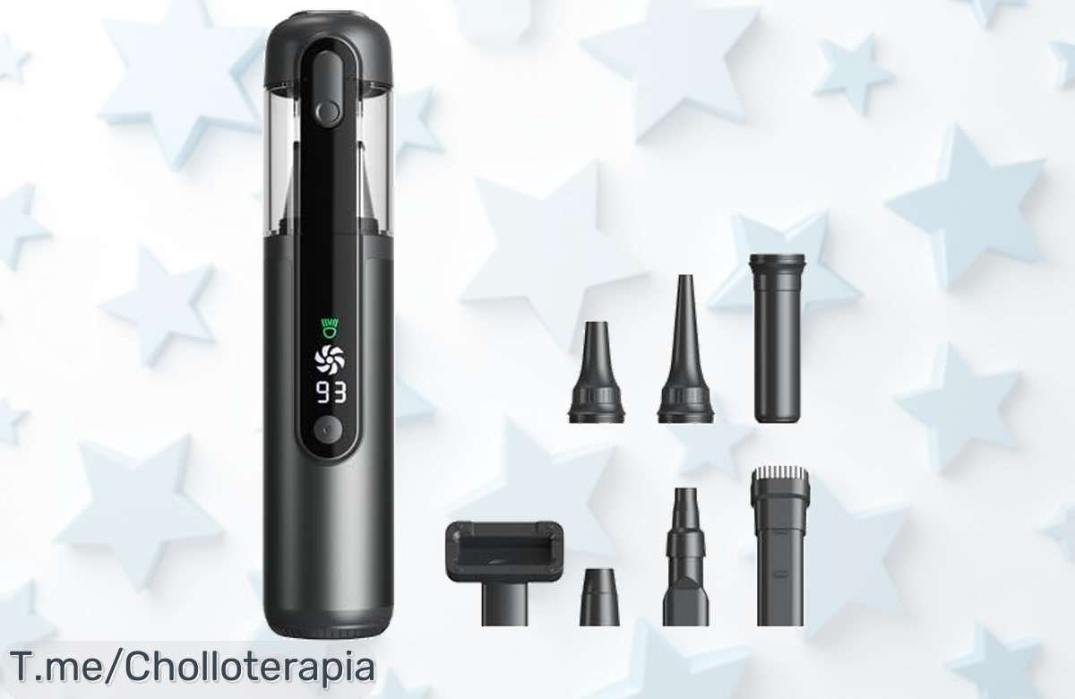 Aspiradora de mano 4 en 1 con motor potente y pantalla led ofrece limpieza fácil y rápida ¡Precio loco, descuento brutal never visto corre por este ofertón limitado!