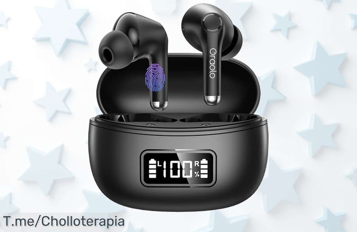 Auriculares inalámbricos oraolo con cancelación de ruido y 48h de música sin parar precio loco oferta nunca vista corre antes que acabe este ofertón