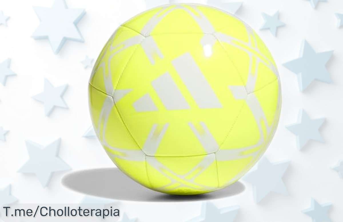 Balón adidas Starlancer Club súper resistente que no pierde aire, rebajado a precio de ganga para que pongas en marcha tu partido ¡corre antes de que se acabe esta oferta brutal!