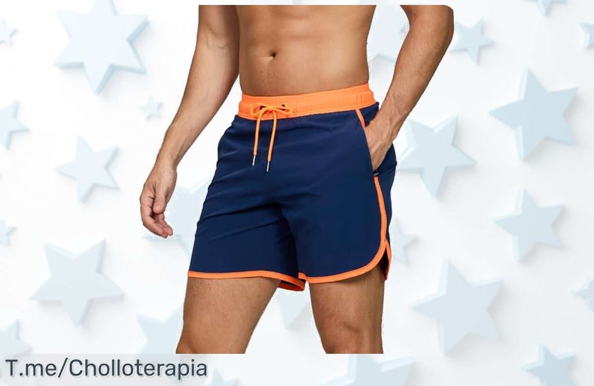 Bañador hombre short playa secado ultra rápido con bolsillos seguros y cordón ajustable aprovecha este ofertón nunca visto por tiempo limitado compra ya al precio loco