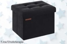 Banco puff plegable súper resistente que aguanta 130 kg y guarda mucho, con un super chollo de precio loco nunca visto compra ya antes que se agote esta oferta brutal