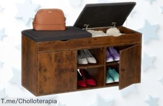 Banco zapatero Relaxdays con tapa acolchada para sentarte y guardar zapatos, rebajado por tiempo limitado ¡No dejes escapar este ofertón que combina orden y comodidad ya!