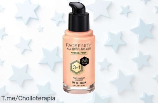 Base de maquillaje fluida Max Factor 3 en 1 con alta cobertura y SPF 20 a precio loco nunca visto aprovecha este ofertón limitado antes que se acabe ¡compra ya!