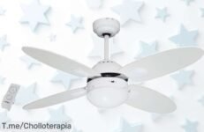 Bastilipo ventilador de techo con mando y temporizador diseño reversible super chollo aprovecha este ofertón con descuento brutal corre antes que se agote