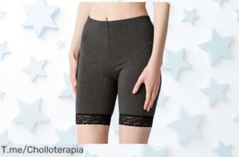 Bellivalini leggings cortos con encaje tela súper suave que cuida tu piel super chollo con descuento brutal nunca visto precio de ganga compra ya antes que se acabe