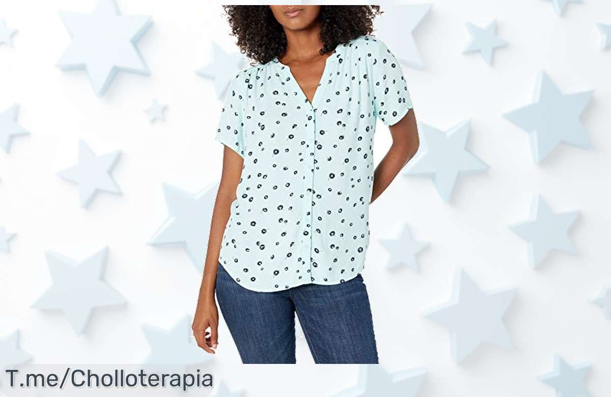 Blusa mujer azul agua con tela súper liviana y corte holgado a precio loco un super chollo nunca visto corre que vuela no dejes escapar este ofertón