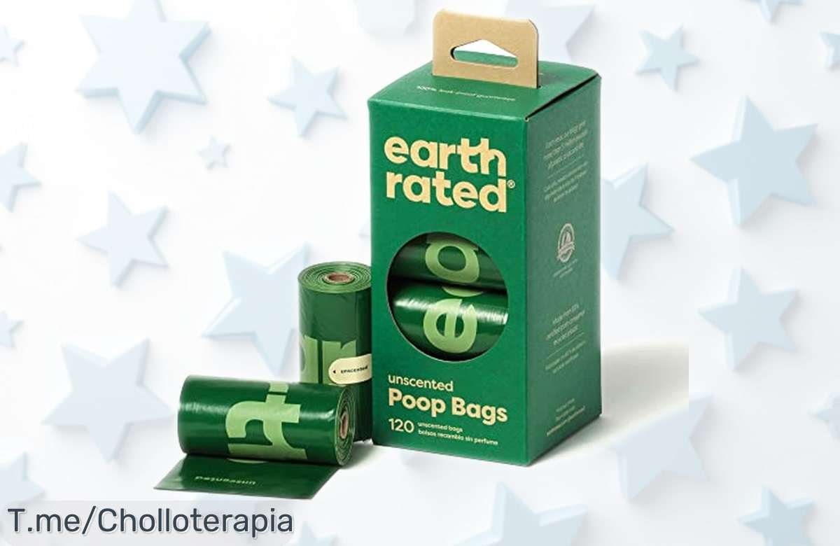 Bolsas para heces de perro Earth Rated extra gruesas y sin fugas con 120 unidades, ¡precio rebajado por tiempo limitado que no dura nada! No pierdas este super chollo y llévate la mejor calidad para perros ahora mismo.