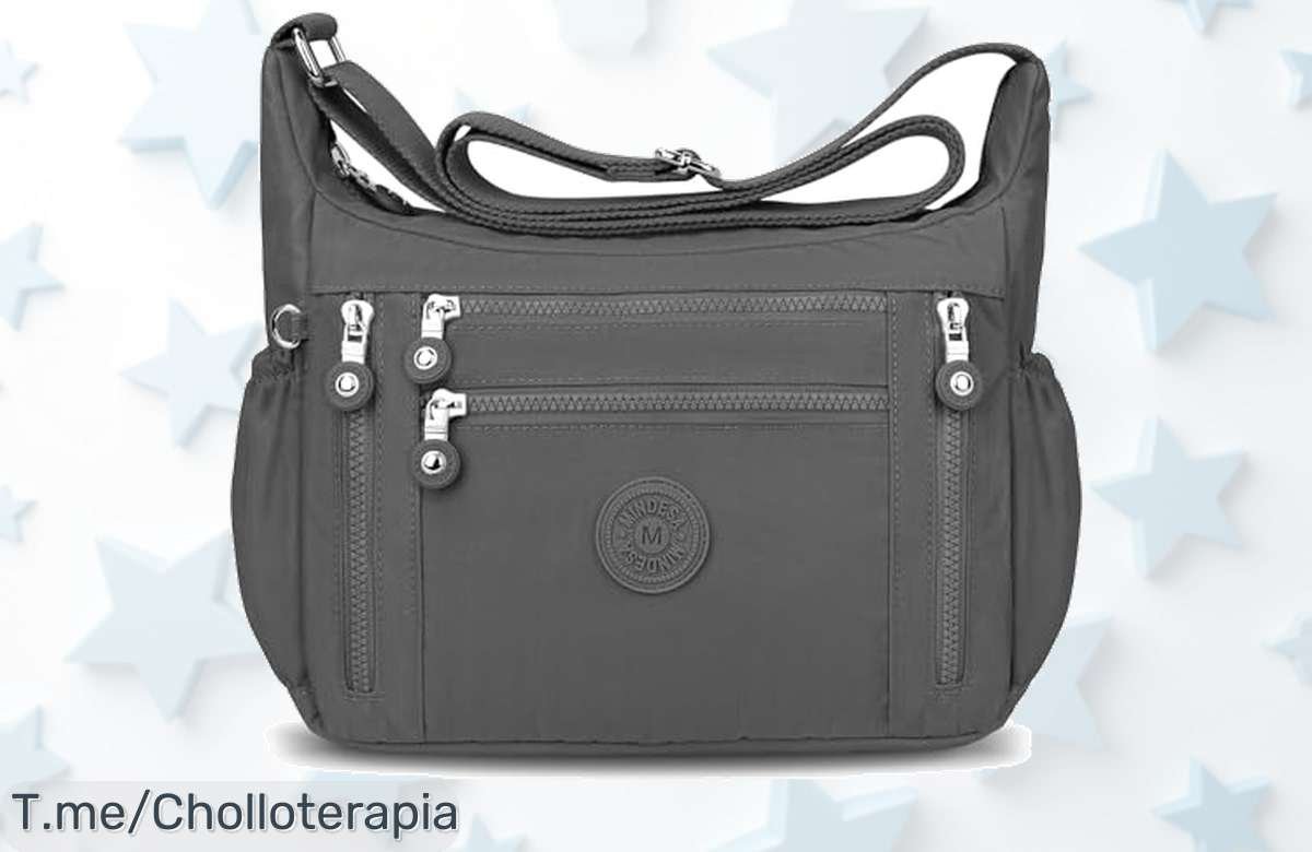 Bolso bandolera LUROON con 11 bolsillos que organiza todo fácil y resistente disfruta este súper chollo nunca visto en precio de ganga ¡aprovecha ya!