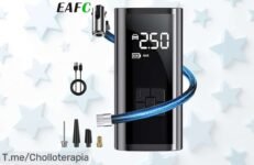 Bomba de aire eléctrica con luz LED y compresor potente nunca vista disfruta un precio loco y un ofertón que inflará tus ruedas al instante compra ya antes que se acabe