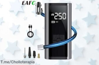 Bomba de aire eléctrica con luz LED y compresor potente nunca vista disfruta un precio loco y un ofertón que inflará tus ruedas al instante compra ya antes que se acabe