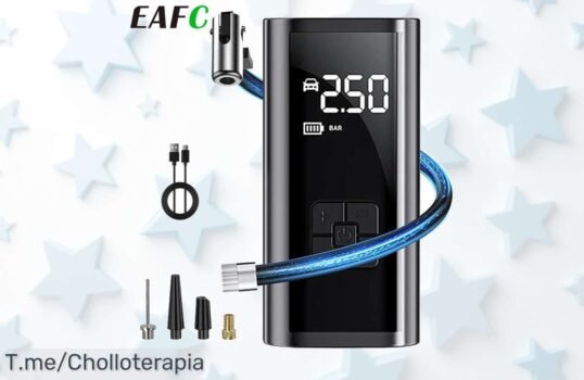 Bomba de aire eléctrica con luz LED y compresor potente nunca vista disfruta un precio loco y un ofertón que inflará tus ruedas al instante compra ya antes que se acabe