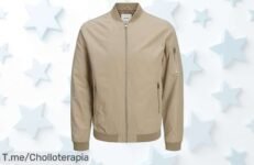 Bomber jacket Jack & Jones resistente y con estilo único a un precio de ganga nunca visto aprovecha este ofertón exclusivo que vuela ya compra antes que desaparezca
