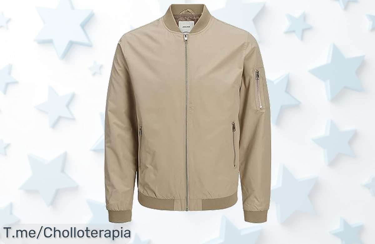 Bomber jacket Jack & Jones resistente y con estilo único a un precio de ganga nunca visto aprovecha este ofertón exclusivo que vuela ya compra antes que desaparezca