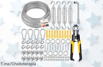 Cable acero inoxidable 304 de 45 m súper fuerte y recubierto con descuento brutal aprovecha este super chollo único nunca visto precio de ganga compra ya antes que se acabe