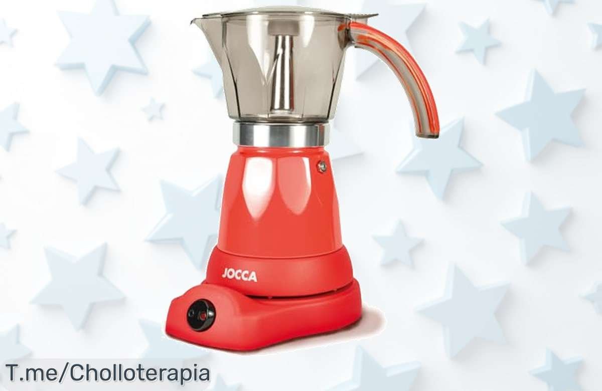 Cafetera italiana eléctrica con base giratoria 360 disfruta un café delicioso y seguro en casa aprovecha este ofertón con descuento brutal precio loco solo hoy corre que se agota