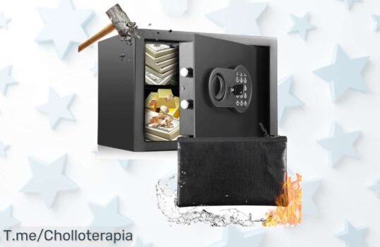 Caja fuerte pequeña bisofice 25L con teclado digital ignífuga e impermeable precio loco y descuento brutal para proteger tus tesoros corre antes que se agote este ofertón nunca visto