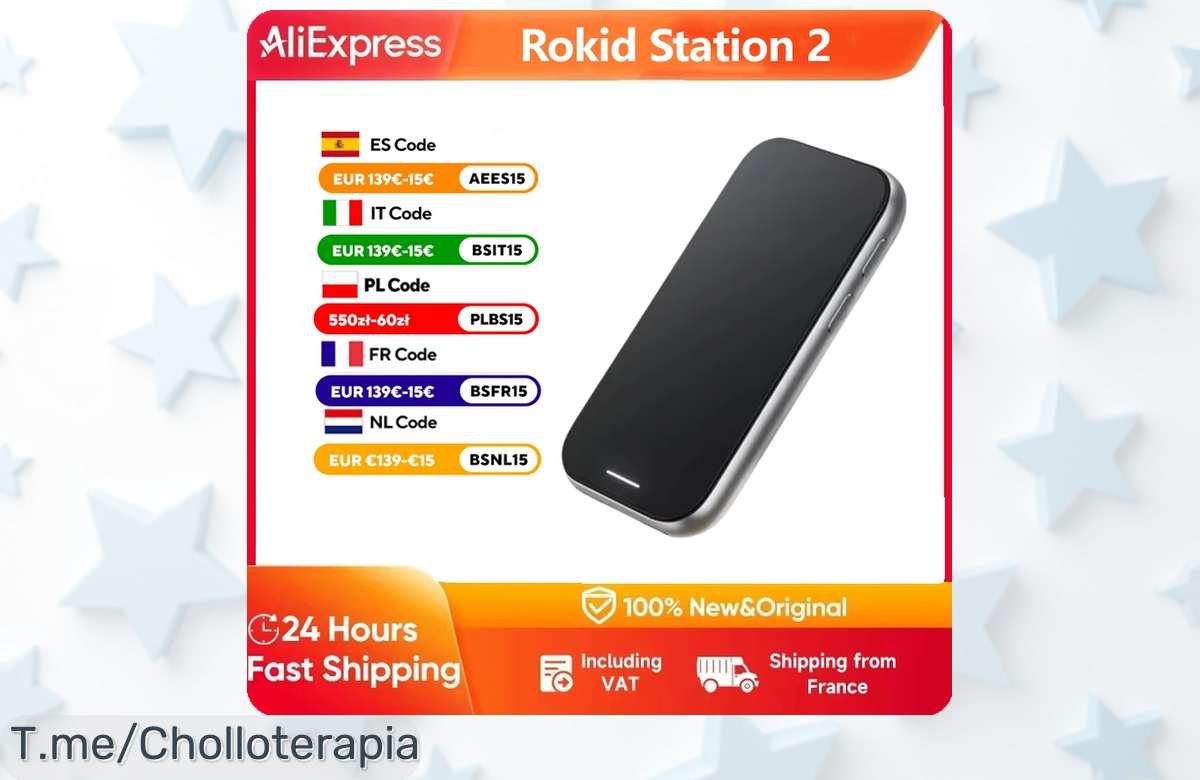 Caja multimedia Rokid Station 2 con batería brutal de larga duración el super chollo que necesitas para tus gafas AR corre y compra este ofertón único antes que se agoten las unidades