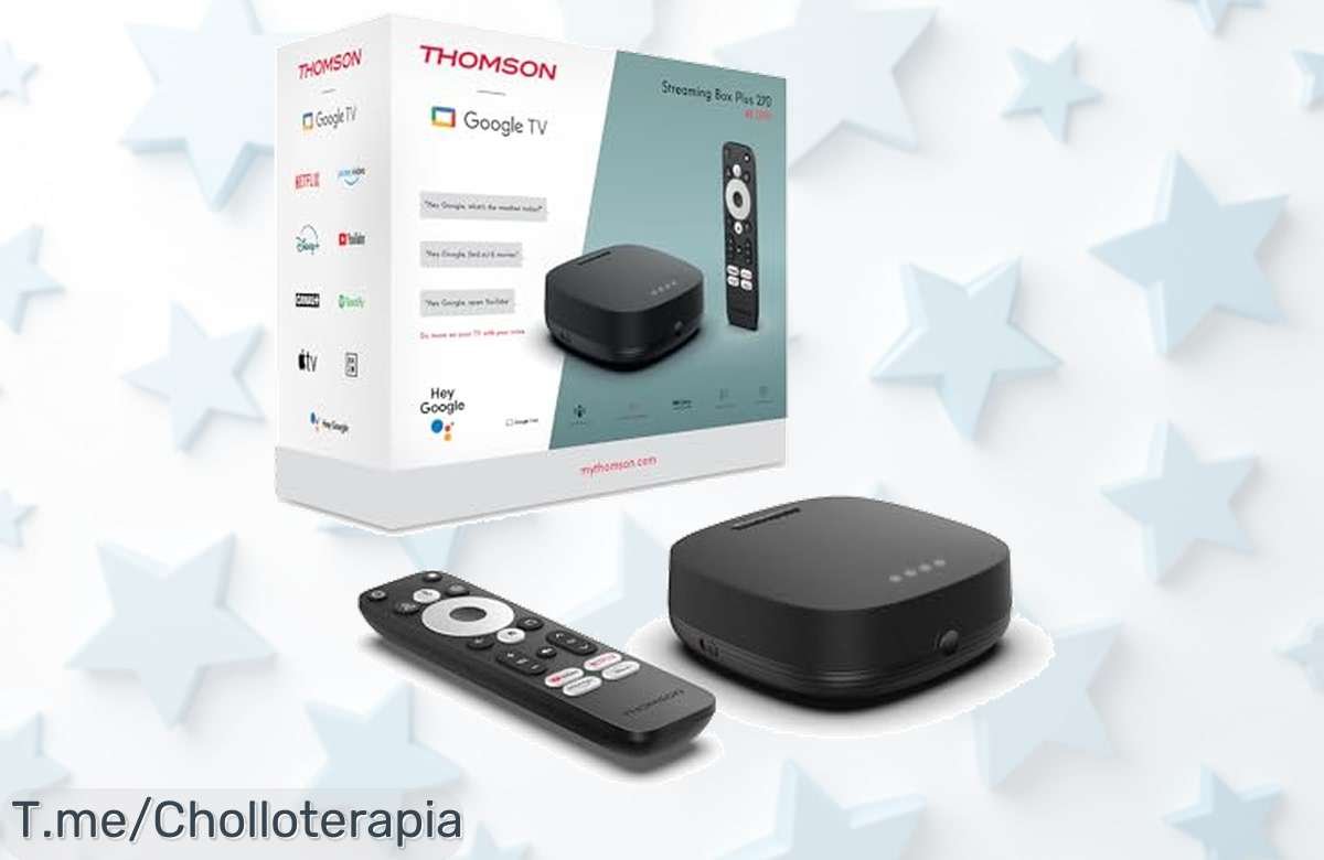 Caja streaming Google TV Thomson Plus 270 con imagen 4K brutal y control por voz disfruta miles de series hoy mismo en este ofertón de precio loco nunca visto ¡aprovecha ya!