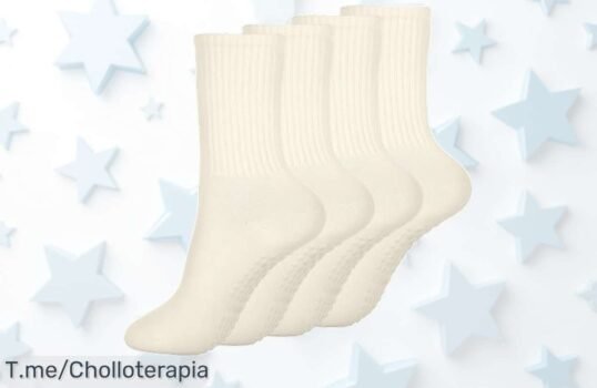 Calcetines antideslizantes para mujer con agarre único perfectos en yoga y pilates aprovecha este descuento brutal y lánzate ya a por tu super chollo antes que se agote