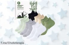 Calcetines tobilleros de bambú con diseño ultra transpirable que mantienen tus pies frescos olvídate del mal olor aprovecha este descuentazo nunca visto oferta limitada compra ya