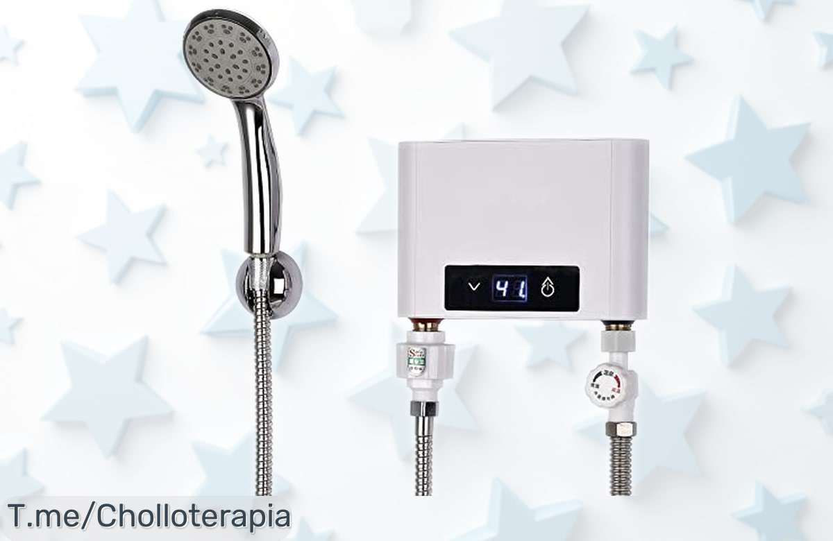 Calentador de agua eléctrico mini súper rápido, calienta en 1 segundo y con carcasa segura ¡Precio rebajado que no se repite! Corre antes de que vuelen estas unidades, aprovecha este super chollo ya mismo.