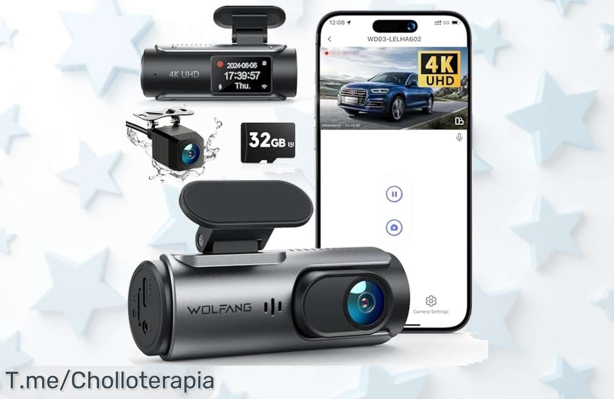 Cámara 4K para coche con doble lente y tarjeta incluida a un precio de ganga que nunca has visto aprovecha este ofertón antes de que se agote la oferta limitada