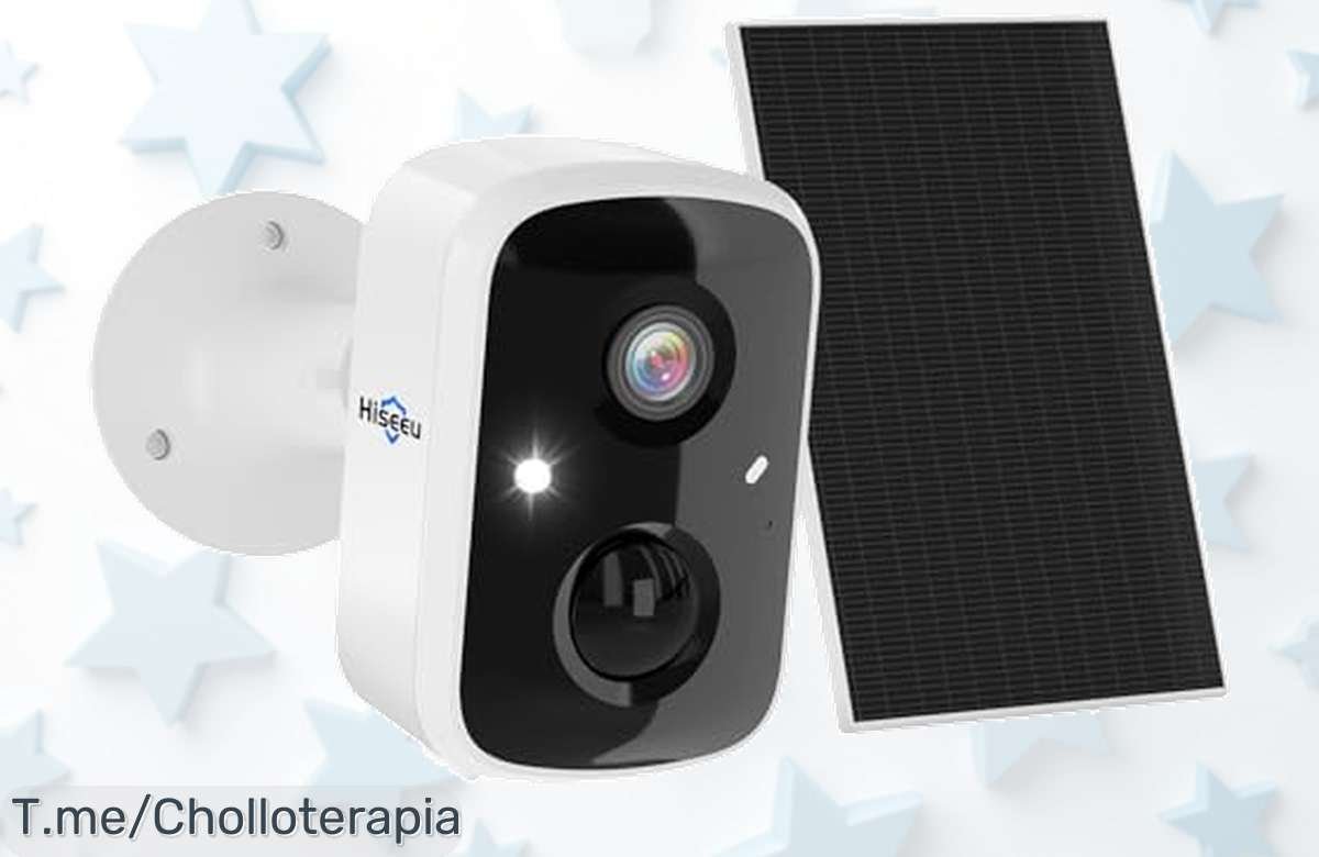 Cámara wifi exterior 2K con visión nocturna y batería solar recargable precio loco nunca visto detección humana y audio bidireccional sueño para proteger tu casa ¡ofertón limitado actúa ya!