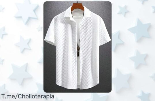 Camisa de verano para hombre con estilo vintage y manga corta jacquard precio loco nunca visto perfecto para tu look aprovecha este ofertón limitado ya