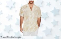 Camisa hawaiana hombre 100% algodón fit irresistible diseño único colores vibrantes con un descuento brutal precio loco nunca visto ¡corre que vuelan últimos chollos!