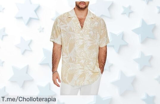 Camisa hawaiana hombre 100% algodón fit irresistible diseño único colores vibrantes con un descuento brutal precio loco nunca visto ¡corre que vuelan últimos chollos!