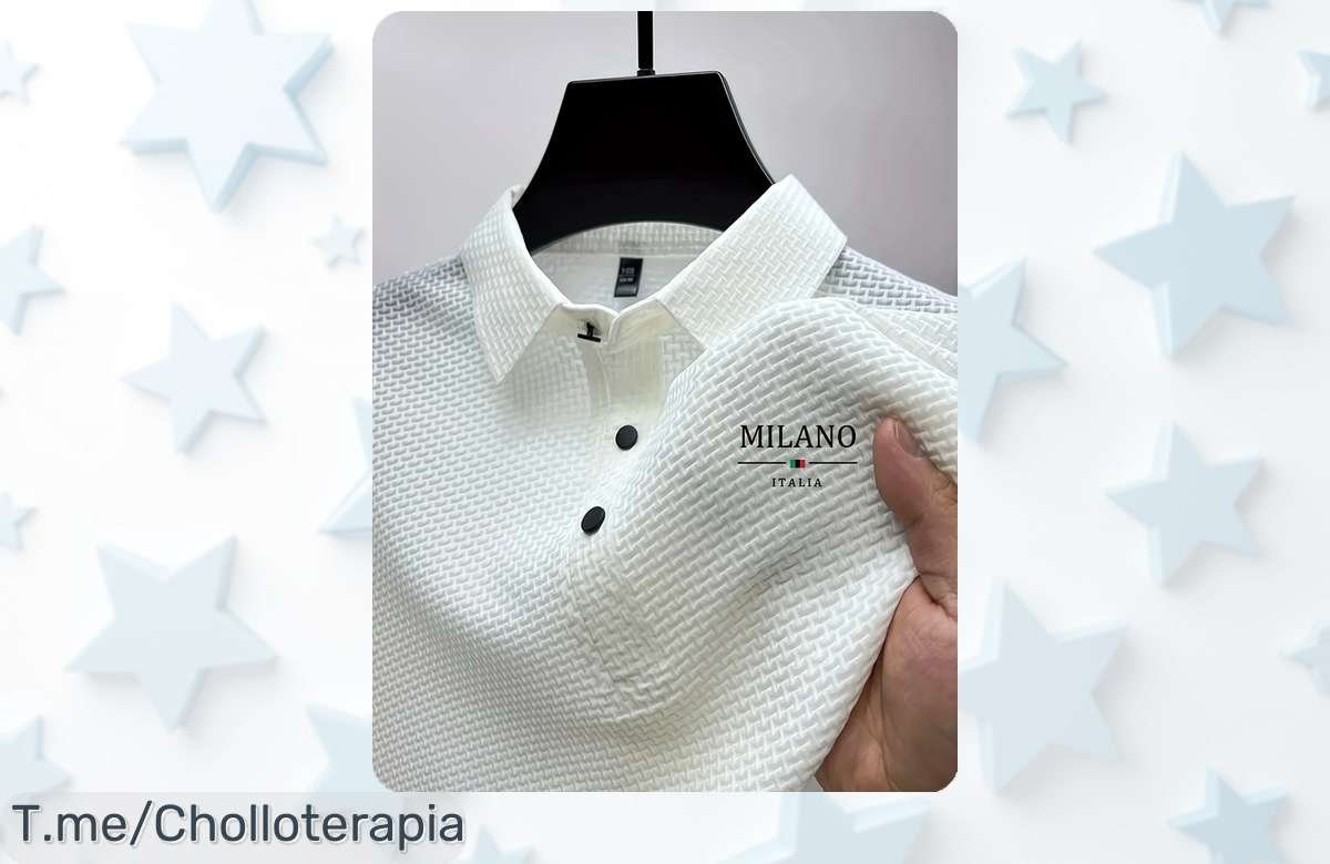 Camisa polo fresca con diseño vintage y botones sólidos a precio loco el super chollo con caída de precio nunca vista renueva tu estilo ya oferta limitada corre que vuelan