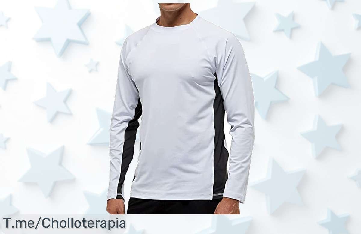 Camiseta UV hombre con 98% protección rayos y secado rapidísimo oferta nunca vista precio loco que vuela aprovecha este super chollo antes que acabe