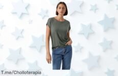 Camiseta Vero Moda alucinante con estilo fresco y relajado aprovecha este super chollo nunca visto precio de ganga descuento brutal ¡compra ya antes que vuelen!
