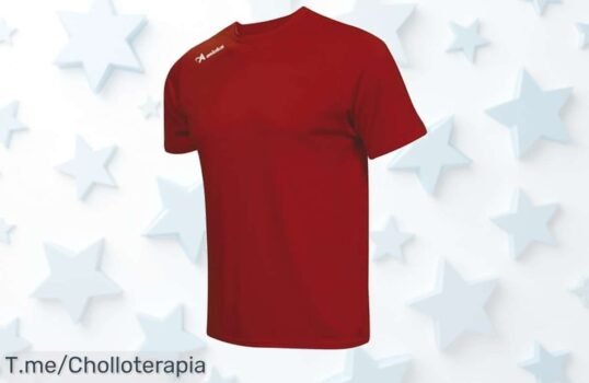 Camiseta deportiva rojo fuego con secado rapidísimo y sin arrugas asioka el ofertón nunca visto que te hará brillar en gym y calleCorre por este precio de ganga antes que se agote