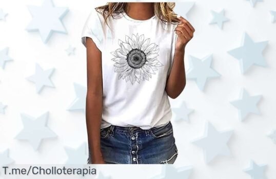 Camiseta girasol único de mujer con diseño que enamora precio loco por tiempo limitado aprovecha este ofertón antes que se agote tu super chollo nunca visto
