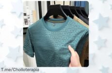 Camiseta jacquard de hombre con cuello redondo a precio loco disfruta un estilo único y moderno con descuento brutal aprovecha este ofertón nunca visto antes actúa ya