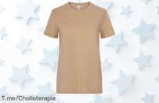 Camiseta mujer manga corta súper chollo con cuello que estira y costuras reforzadas disfruta comodidad total oferta limitada aprovecha este descuentazo brutal ya