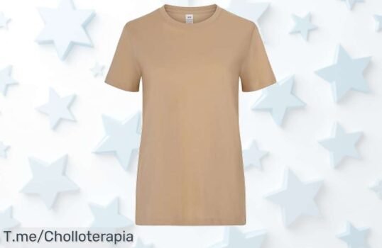 Camiseta mujer manga corta súper chollo con cuello que estira y costuras reforzadas disfruta comodidad total oferta limitada aprovecha este descuentazo brutal ya