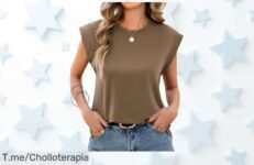 Camiseta mujer sin mangas con diseño clásico nunca visto en precio loco y descuento brutal aprovecha este super chollo ahora que queda poco tiempo
