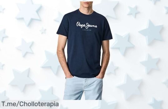 Camiseta pepejeans con logo maxi que grita estilo y actitud, ajuste clásico perfecto y un precio loco nunca visto aprovecha este ofertón limitado ¡compra ya!