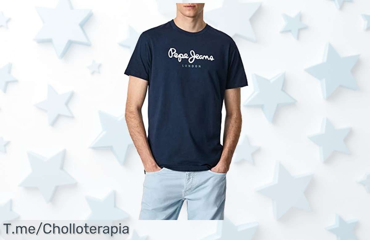 Camiseta pepejeans con logo maxi que grita estilo y actitud, ajuste clásico perfecto y un precio loco nunca visto aprovecha este ofertón limitado ¡compra ya!