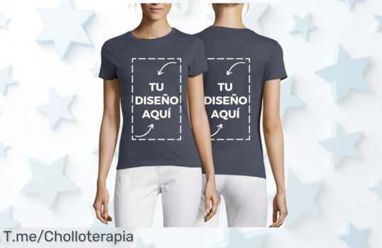 Camiseta personalizada única con diseño en pecho y espalda que te hace destacar aprovecha este super chollo de calidad top hecha en España ¡ofertón nunca visto corre ya!