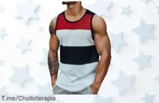 Camiseta tirantes hombre con diseño clásico que nunca pierde color es un ofertón perfecto para verano disfruta del precio loco y renueva tu armario ya antes que se acabe esta ganga