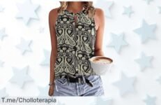 Camiseta verano mujer con cuello en V súper sexy diseño floral único perfecto para la playa precio loco y descuento brutal oferta limitada corre antes que se acabe