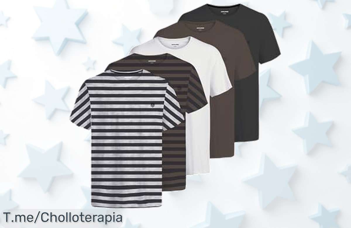 Camisetas Jack & Jones top que nunca pasan de moda con descuento brutal y precio de ganga corre que vuelan este super chollo es un ofertón único y limitado