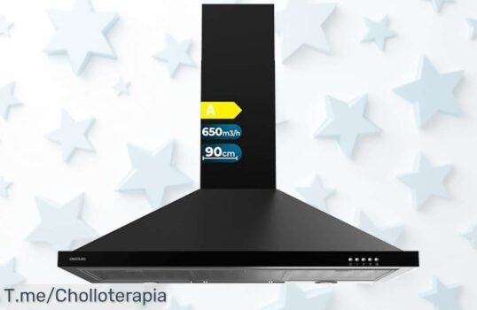 Campana extractora Cecotec Bolero Flux 90cm súper potente con succión brutal de 650m3-h a precio loco nunca visto aprovecha este ofertón limitado ¡compra ya!