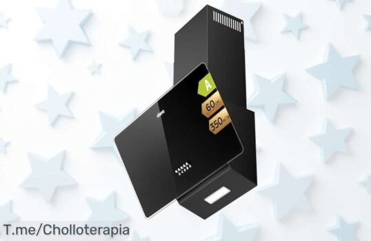 Campana extractora ciarra cab6750 súper potente y silenciosa con diseño moderno en negro y cristal disfruta del descuento brutal nunca visto precio de ganga ¡compra ya!