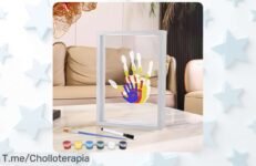 Captura para siempre las huellas de tu bebé con el kit Nuxory en un marco transparente único disfruta de este ofertón nunca visto y actúa ahora precio loco limitado